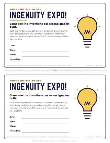 Ingenuity Expo invitation